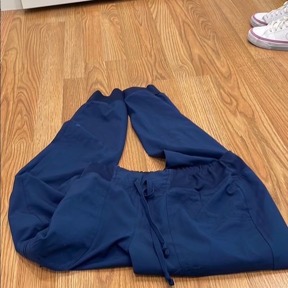 Small navy jogger scrub bottoms - Picture 1 of 5
